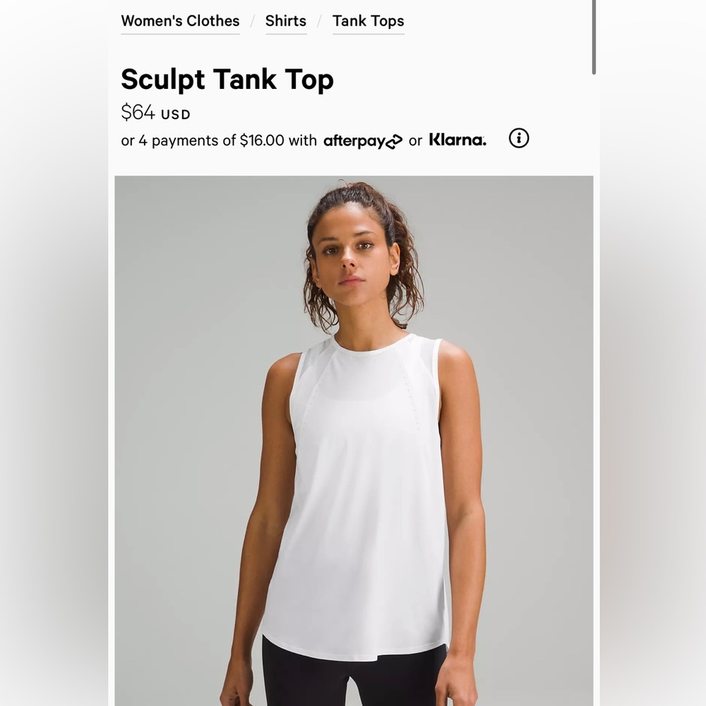 Lululemon sculpt tanks in great condition.
